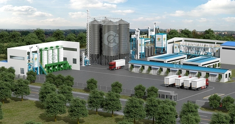 Usine_de_rizerie_étuvée_de_50tonnes_par_lot_avec_machine_de_traitement_du_riz_de_100tonnes_par_jour 5