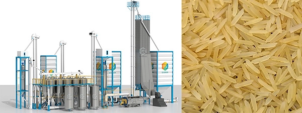 processus de production du riz précuit